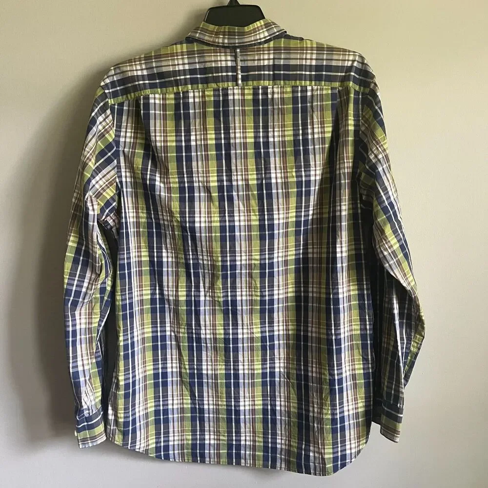 Banana Republic Men's XL Plaid Shirt Button-Down Long-Sleeve Slim-Fit